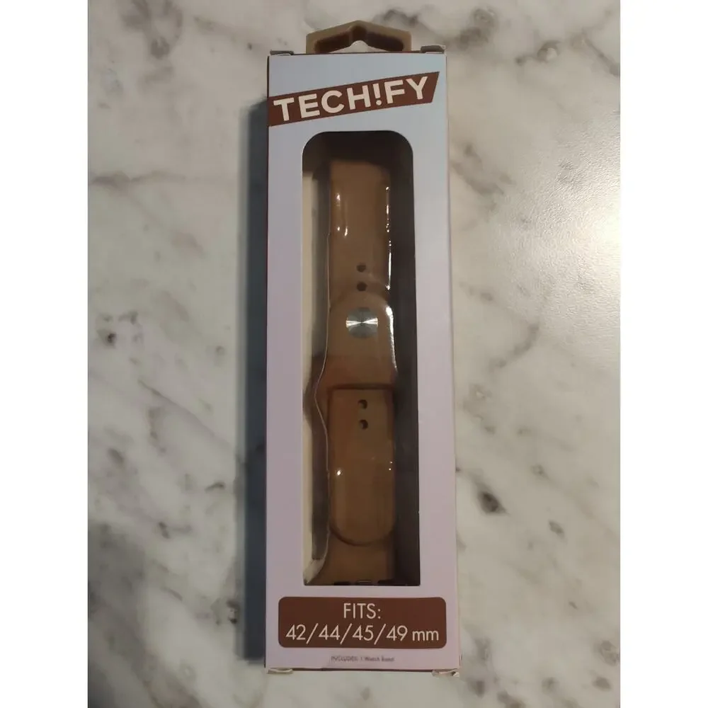 Techify Silicone Band Strap For Apple Watch Series 1-10 SE / Ultra - Brown